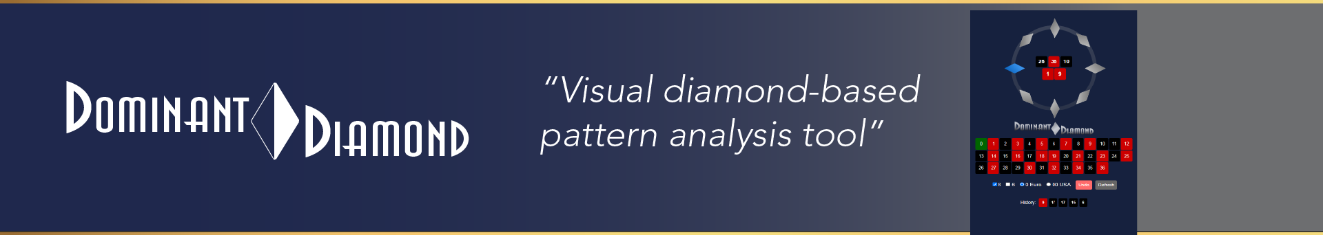 Dominant Diamond roulette is a diamond-based pattern analysis tool