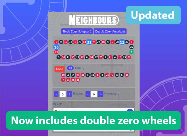Neighbours roulette sector betting tool