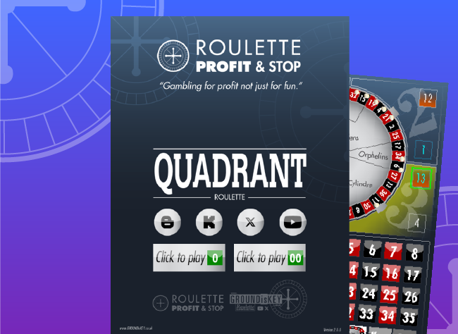 Quadrant roulette tool for section betting